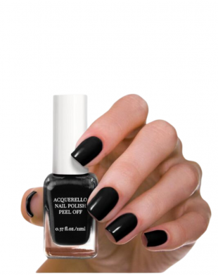 Miniso Acquerello Peel Off Nail Polish P09 Carbon Black