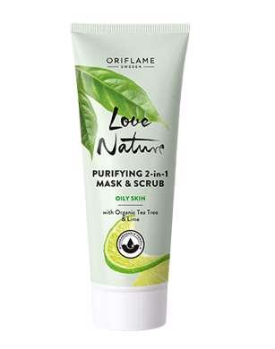 Oriflame Love Nature Purifying 2-in-1 Mask & Scrub Organic Tea Tree & Lime