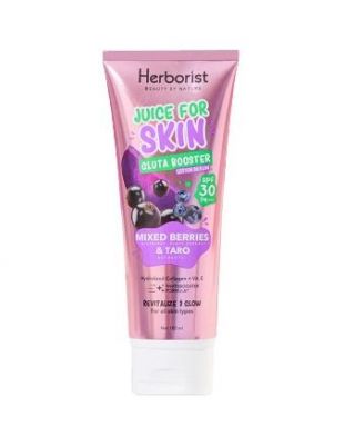 Herborist Juice For Skin Gluta Booster Lotion Serum SPF 30 PA+++ Mixed Berries & Taro