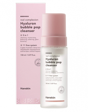 HANSKIN Real Complexion Hyaluron Bubble Pop Cleanser 