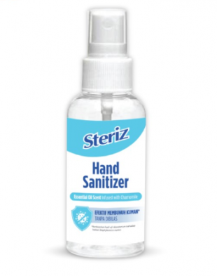 Steriz Hand Sanitizer Spray Essential Oil Scent