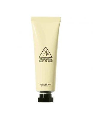 3CE Back To Baby Make Up Base (SPF 30, PA+++) Cream Yellow