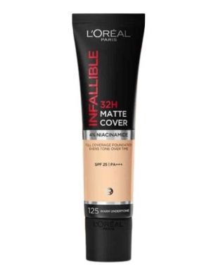 L'Oreal Paris Infallible 32H Matte Cover Foundation 125 Warm Undertone