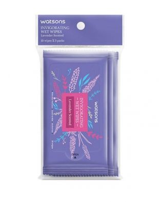 Watsons Invigorating Wet Wipes Lavender Scented