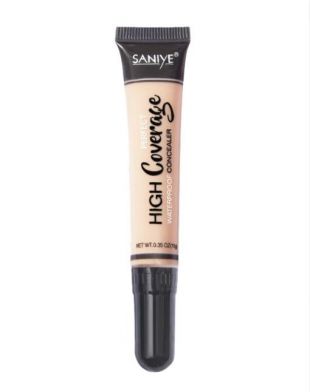 Saniye Cosmetics High Coverage Liquid Concealer With Brush 02 Warm Ivory