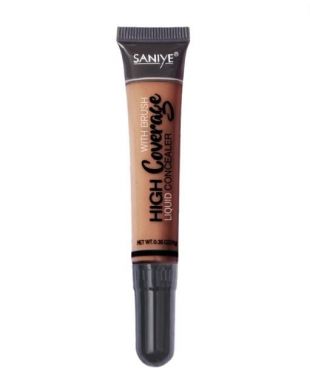 Saniye Cosmetics High Coverage Liquid Concealer With Brush 16 Salted Carame