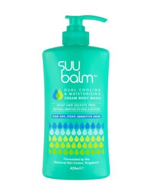 Suu Balm Dual Cooling and Moisturising Cream Body Wash 