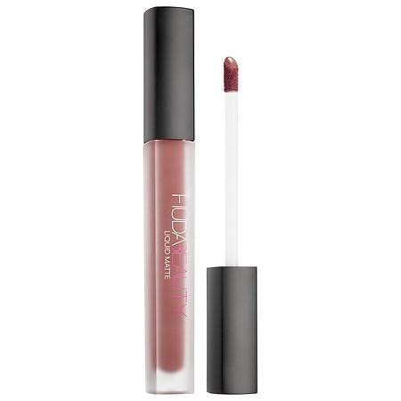 huda beauty matte red lipstick