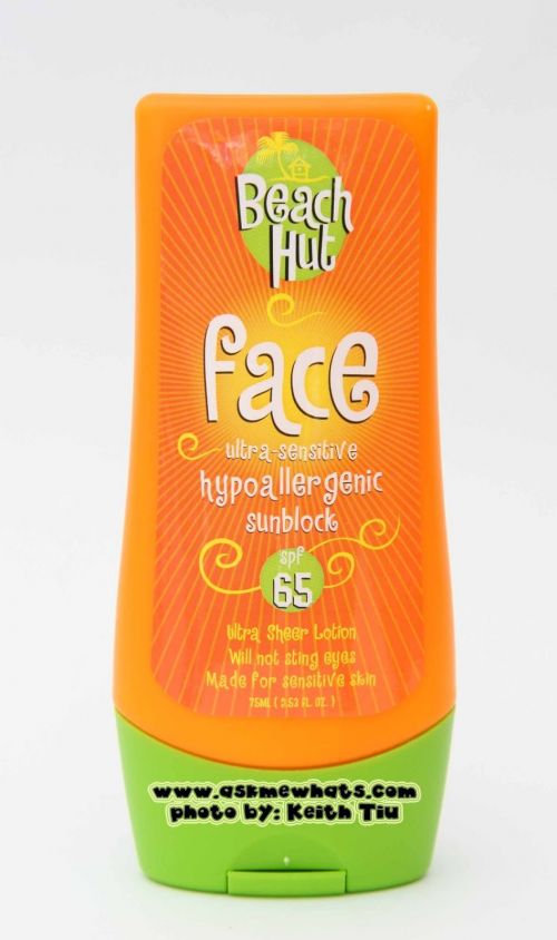 beach hut face sunblock