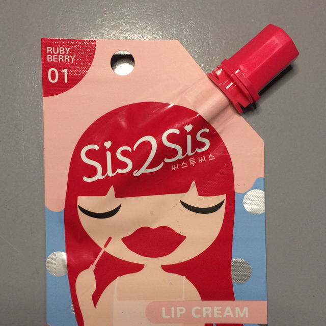 sis2sis lip cream 01 ruby berry