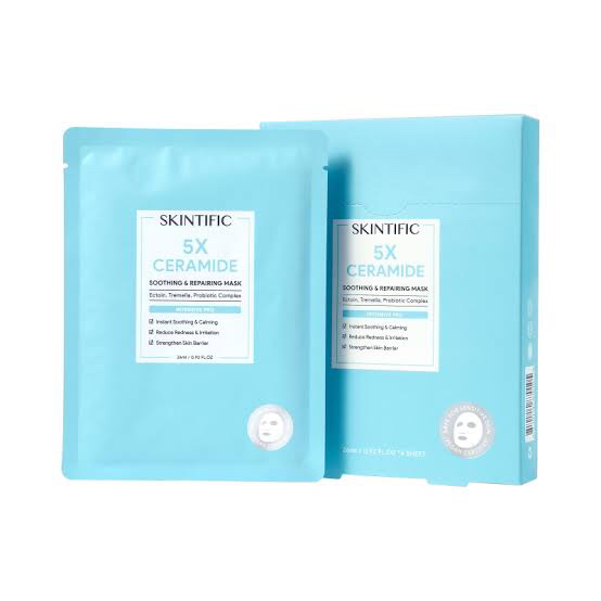 Skintific 5X Ceramide Shooting and Repairing Sheet Mask Beauty Review