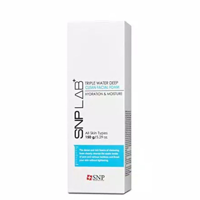 SNP Lab+ Triple Water Deep Clean Facial Foam - Review Female Daily