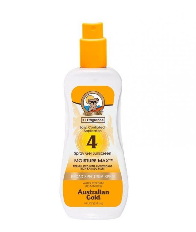 Australian Gold SPF 4 Spray Gel Sunscreen Beauty Review